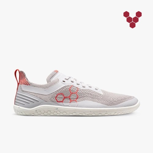 Vivobarefoot Geo Racer Knit Miesten Kengät Valkoinen (FI-ZI7B)